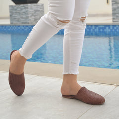 Tana-Women Handwoven Leather Mules