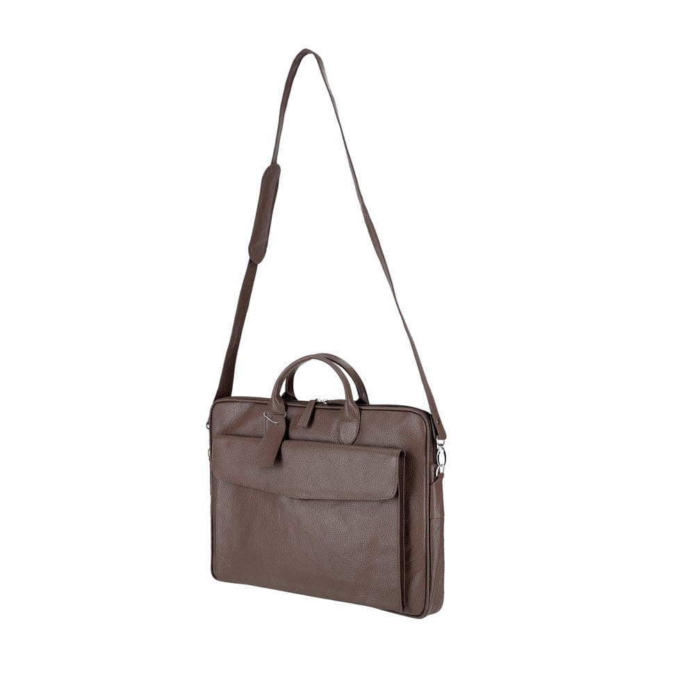 Dark brown sleek carrier laptop bag