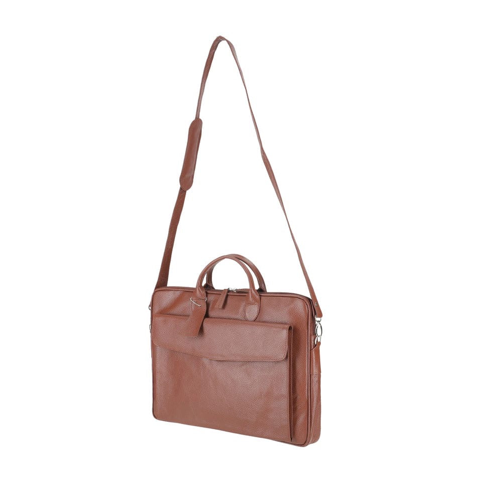 Mustard brown sleek carrier laptop bag