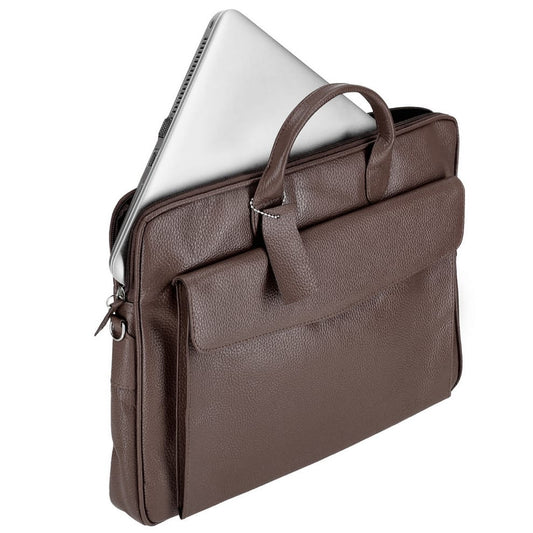 Dark brown sleek carrier laptop bag
